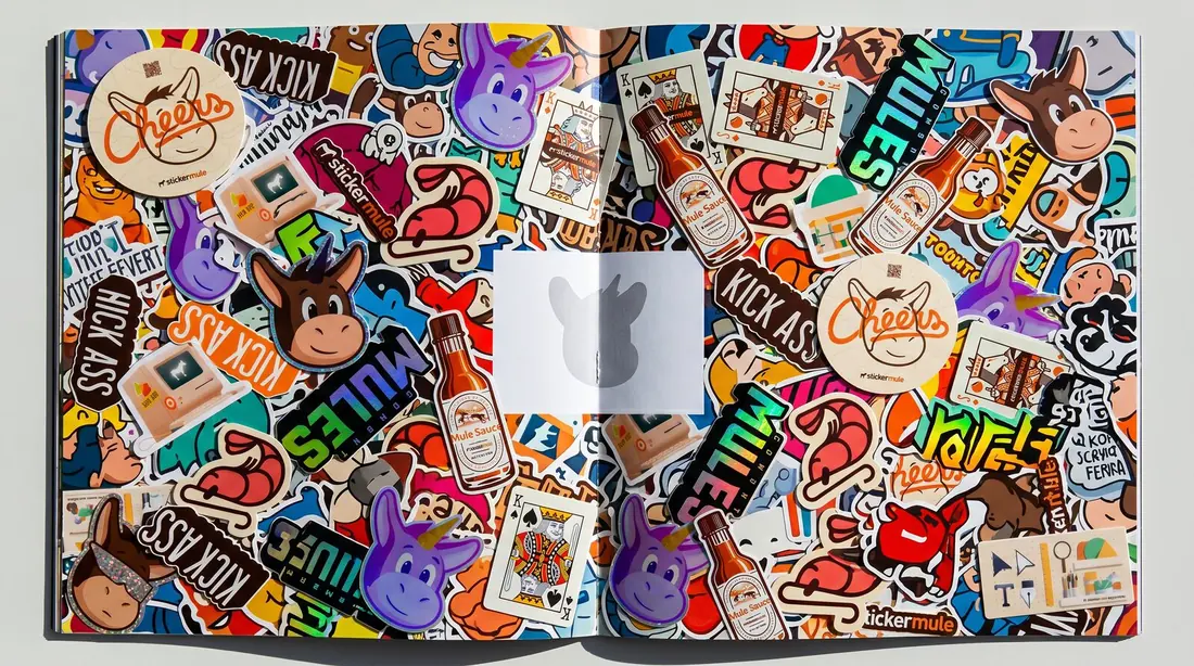 An open Collect sticker album